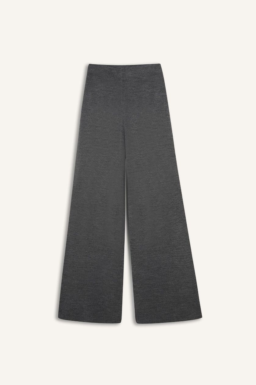 حريمي أنثرا بنطلون تريكو وايد ليج برجل واسع