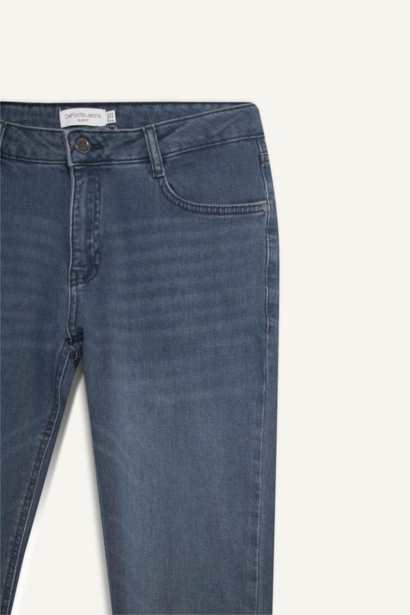 HOMME Indigo PEDRO - Coupe slim en jean