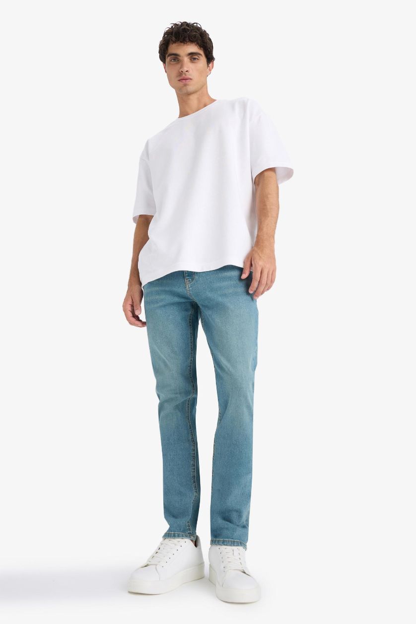 Erkek Açık Yeşil Pedro Slim Fit Dar Kalıp Normal Bel Dar Paça Jean Pantolon