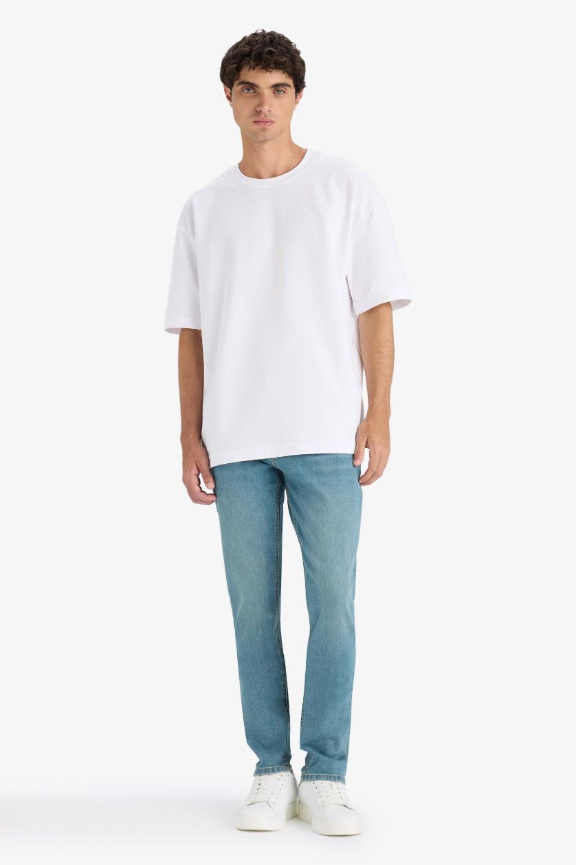 Erkek Açık Yeşil Pedro Slim Fit Dar Kalıp Normal Bel Dar Paça Jean Pantolon