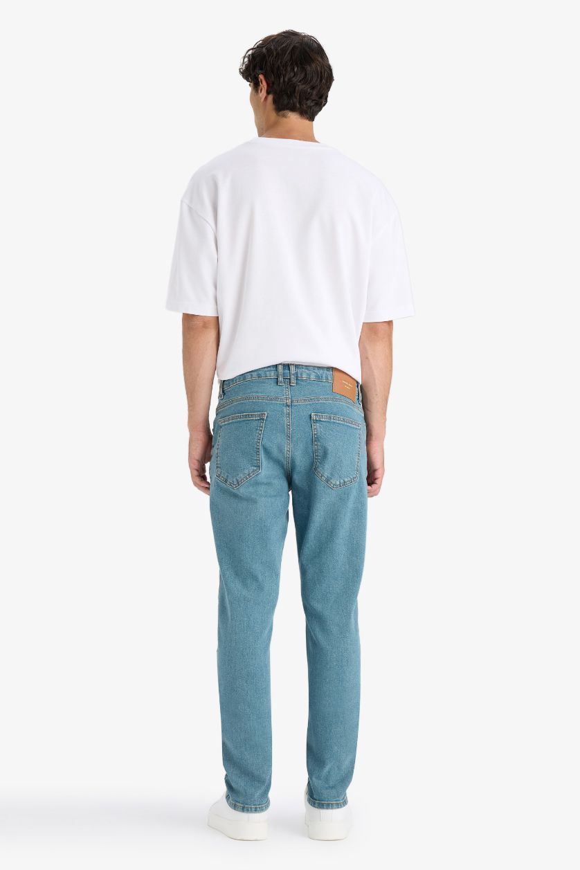 Erkek Açık Yeşil Pedro Slim Fit Dar Kalıp Normal Bel Dar Paça Jean Pantolon