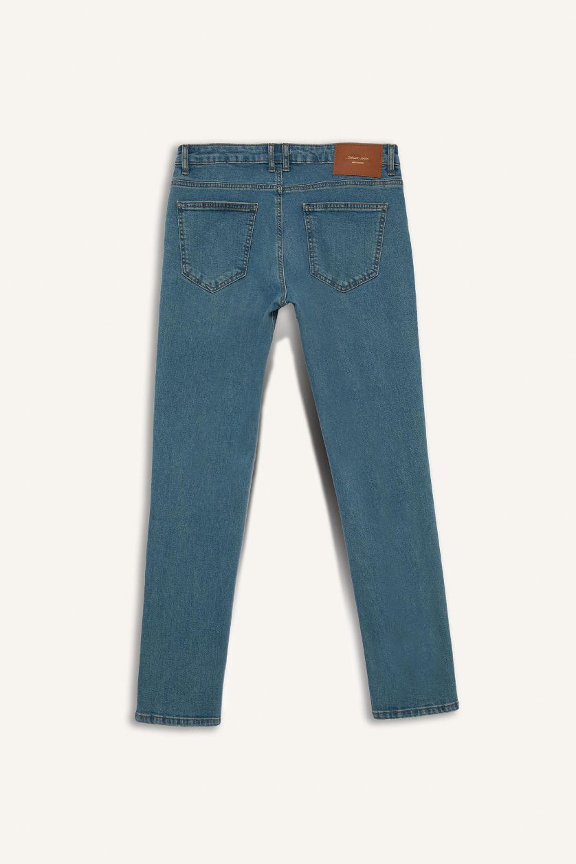 Erkek Açık Yeşil Pedro Slim Fit Dar Kalıp Normal Bel Dar Paça Jean Pantolon