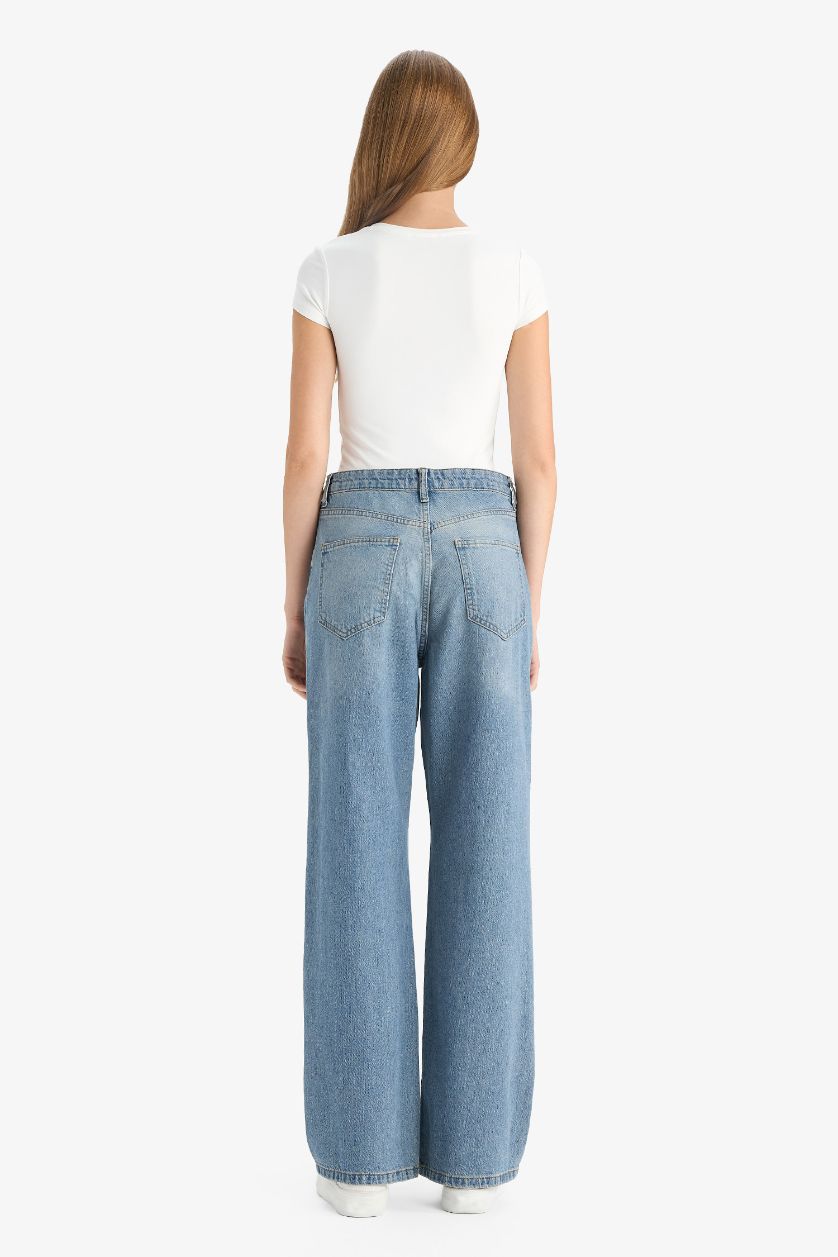 WOMAN Blue 90's Wide Leg High Waist Long Jeans