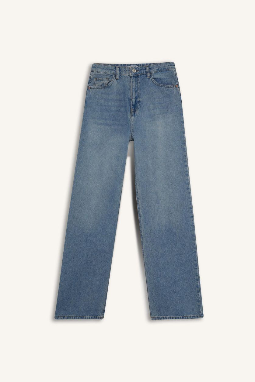 WOMAN Blue 90's Wide Leg High Waist Long Jeans