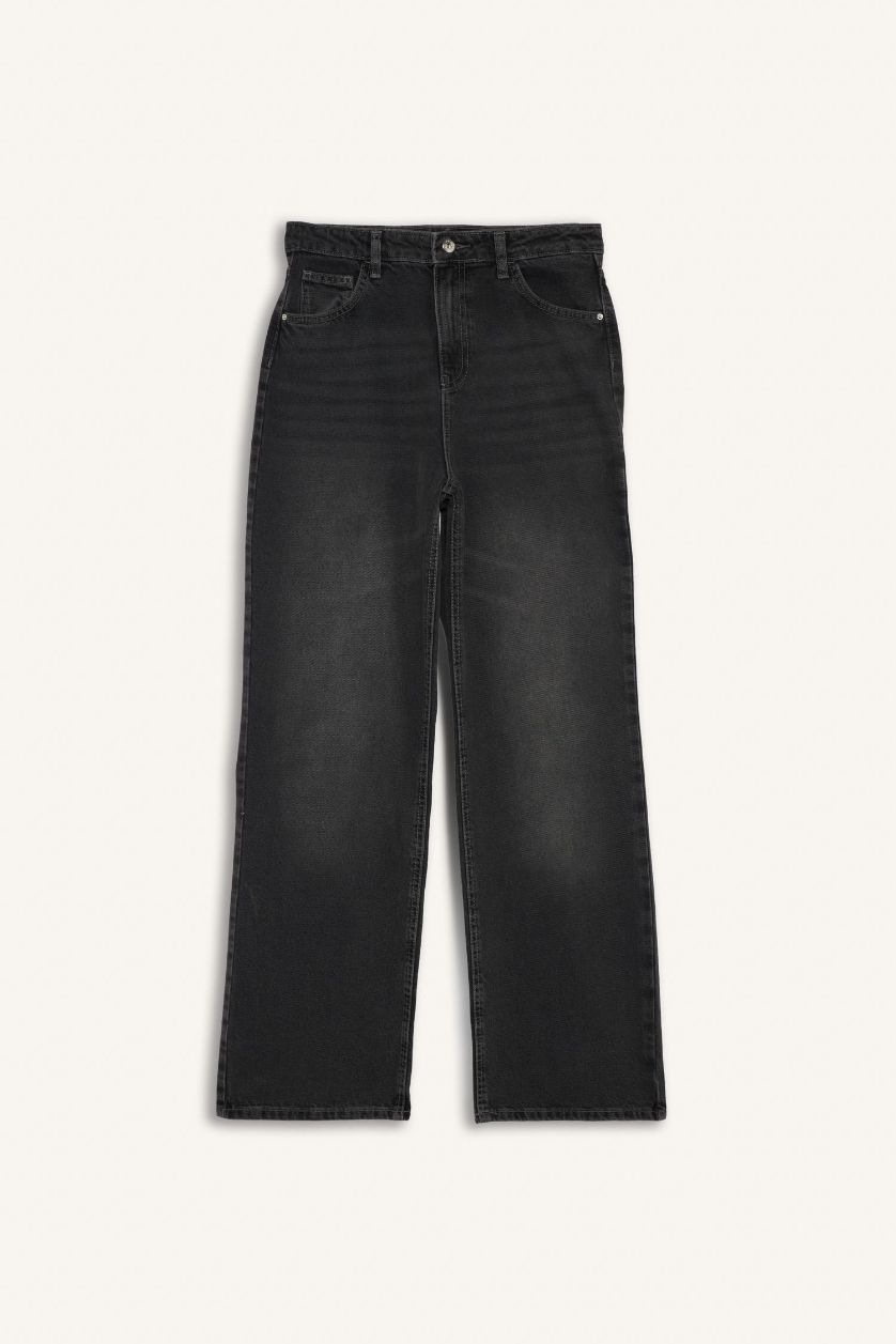 WOMAN Anthracite 90's Wide Leg High Waist Jeans