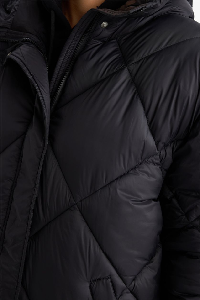 Женщины Черный Куртка с капюшоном