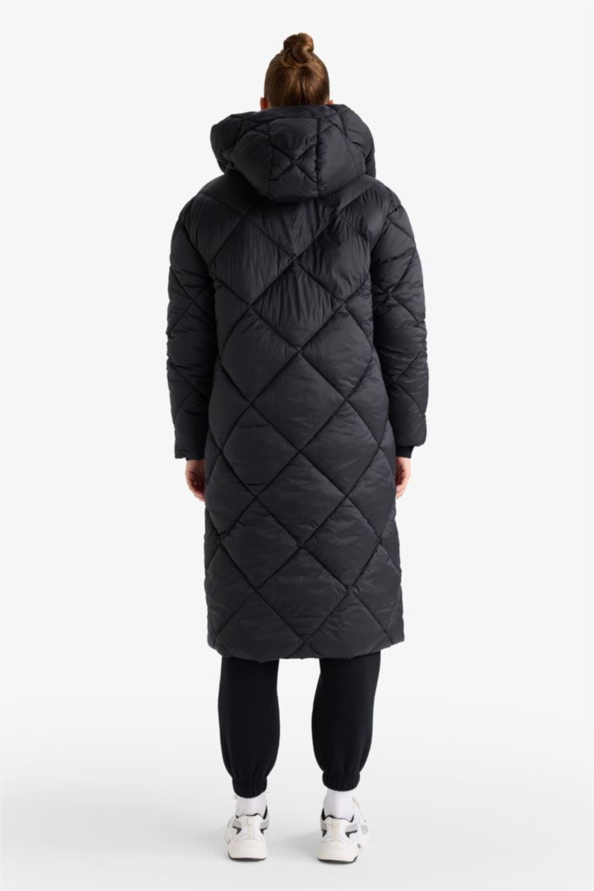 Женщины Черный Куртка с капюшоном