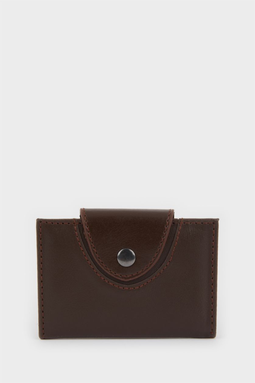 Erkek Kahve Erkek Suni Deri Kartlık