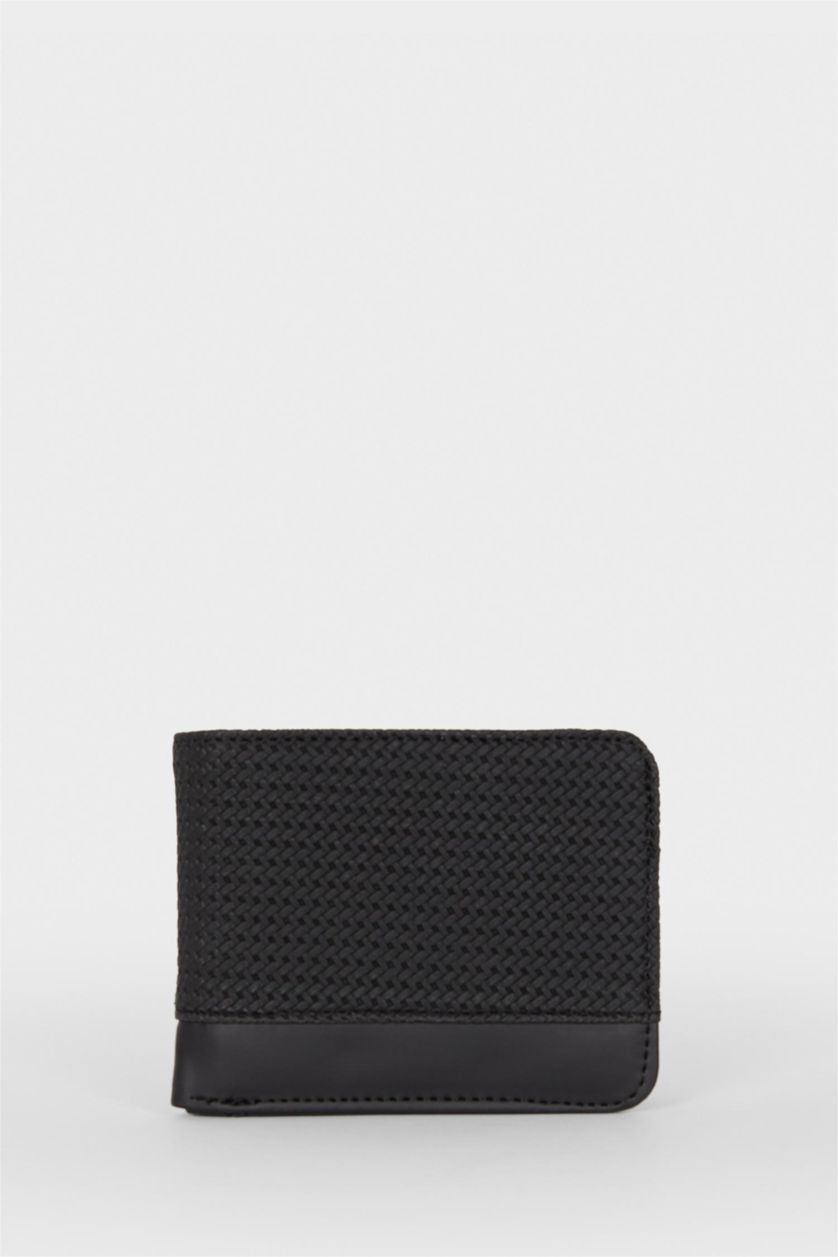 Man Black Man Faux Leather Wallets