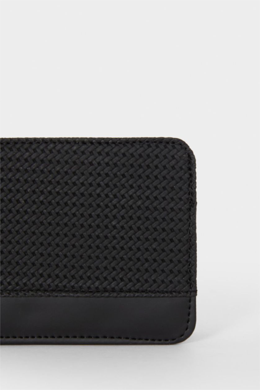 Man Black Man Faux Leather Wallets