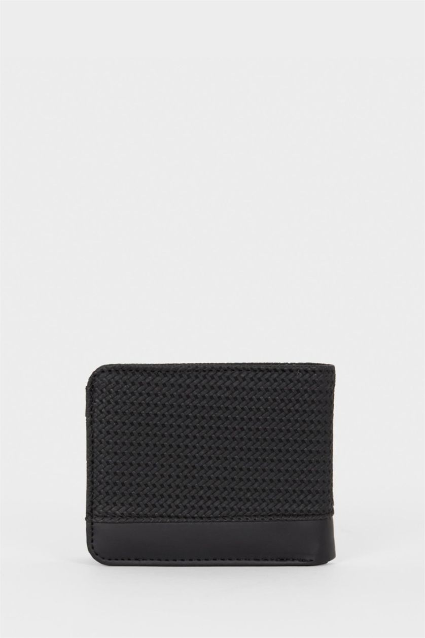 Man Black Man Faux Leather Wallets
