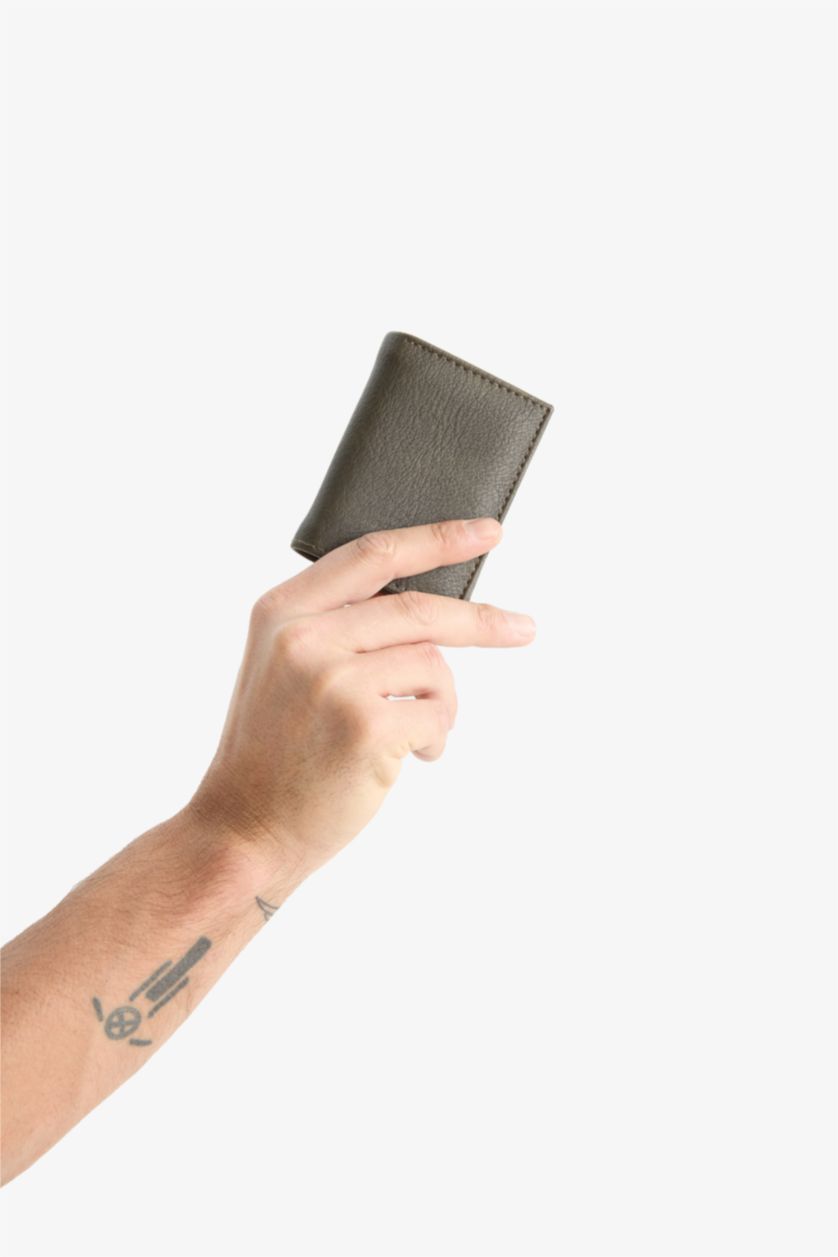 Erkek Haki Erkek Suni Deri Cüzdan