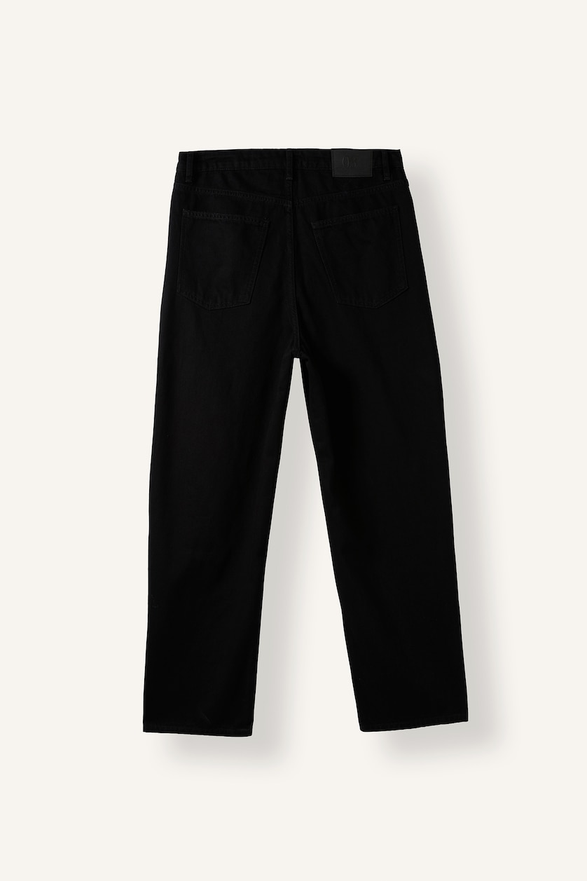 Erkek Siyah %100 Pamuk Baggy Fıt Pantolon