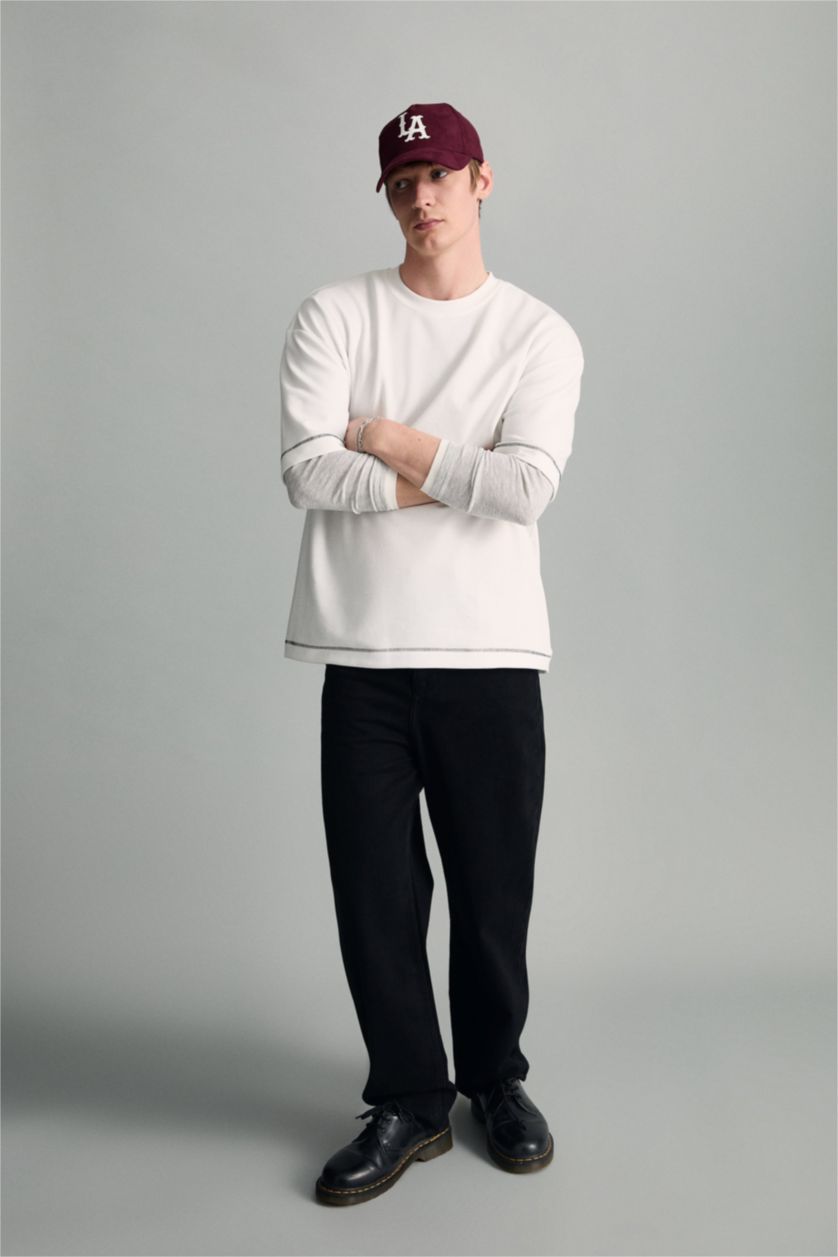 Erkek Siyah Baggy Fıt Jean Pantolon