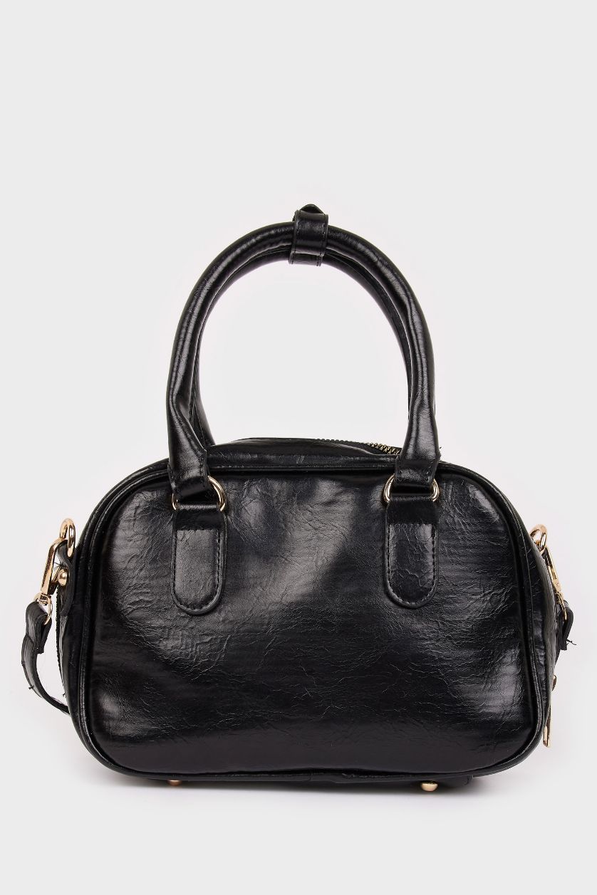 Kadın Siyah Kadın Suni Deri El Çantası 