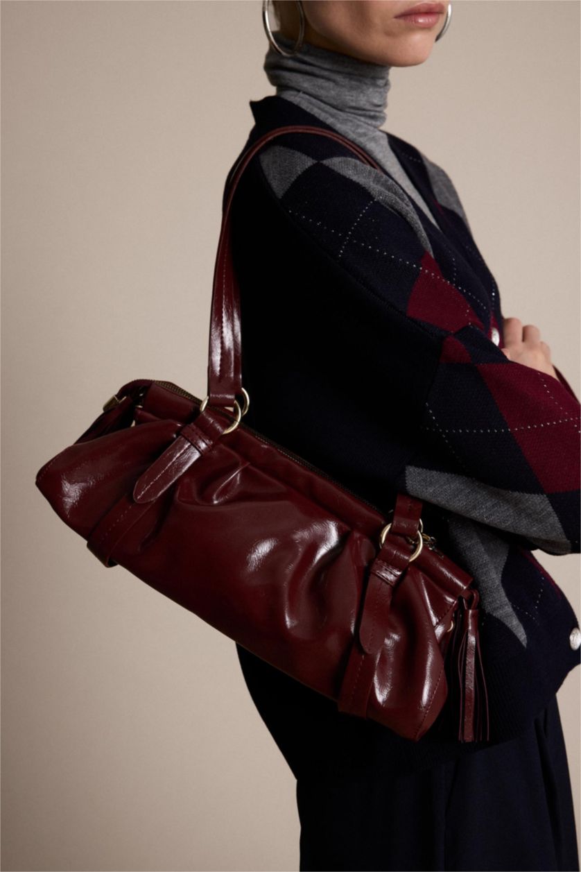 Kadın Bordo Kadın Omuz Çantası