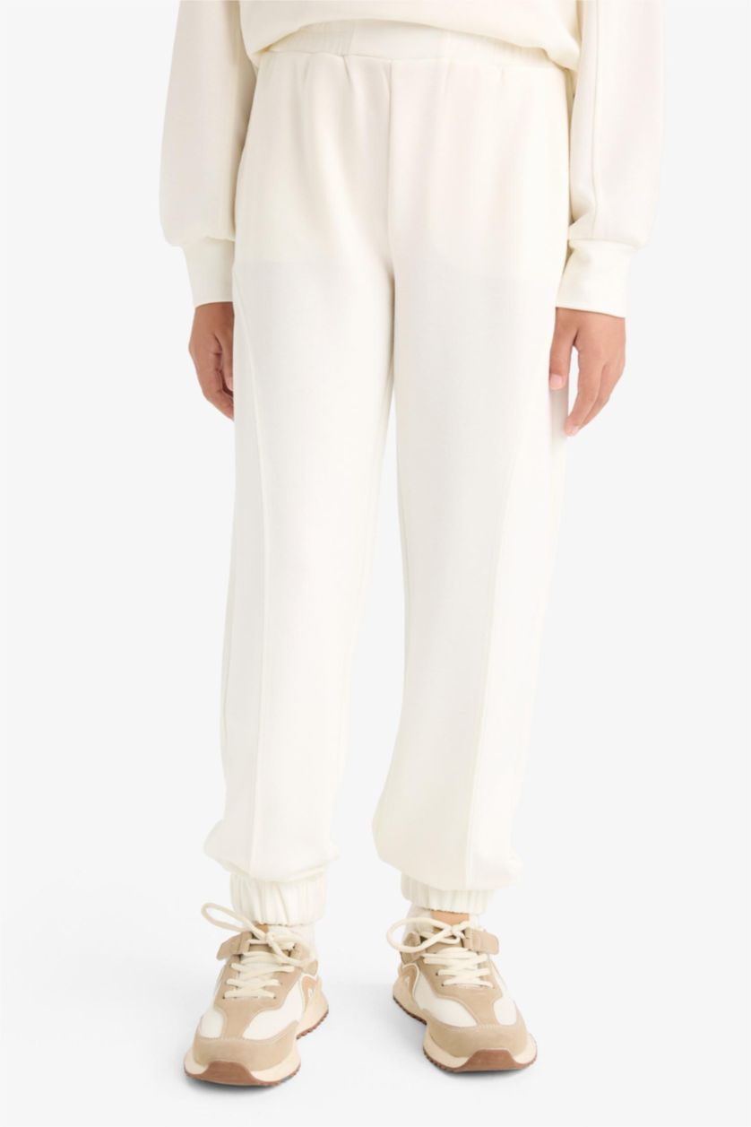FILLES Écru Jogging à taille élastique pour fille