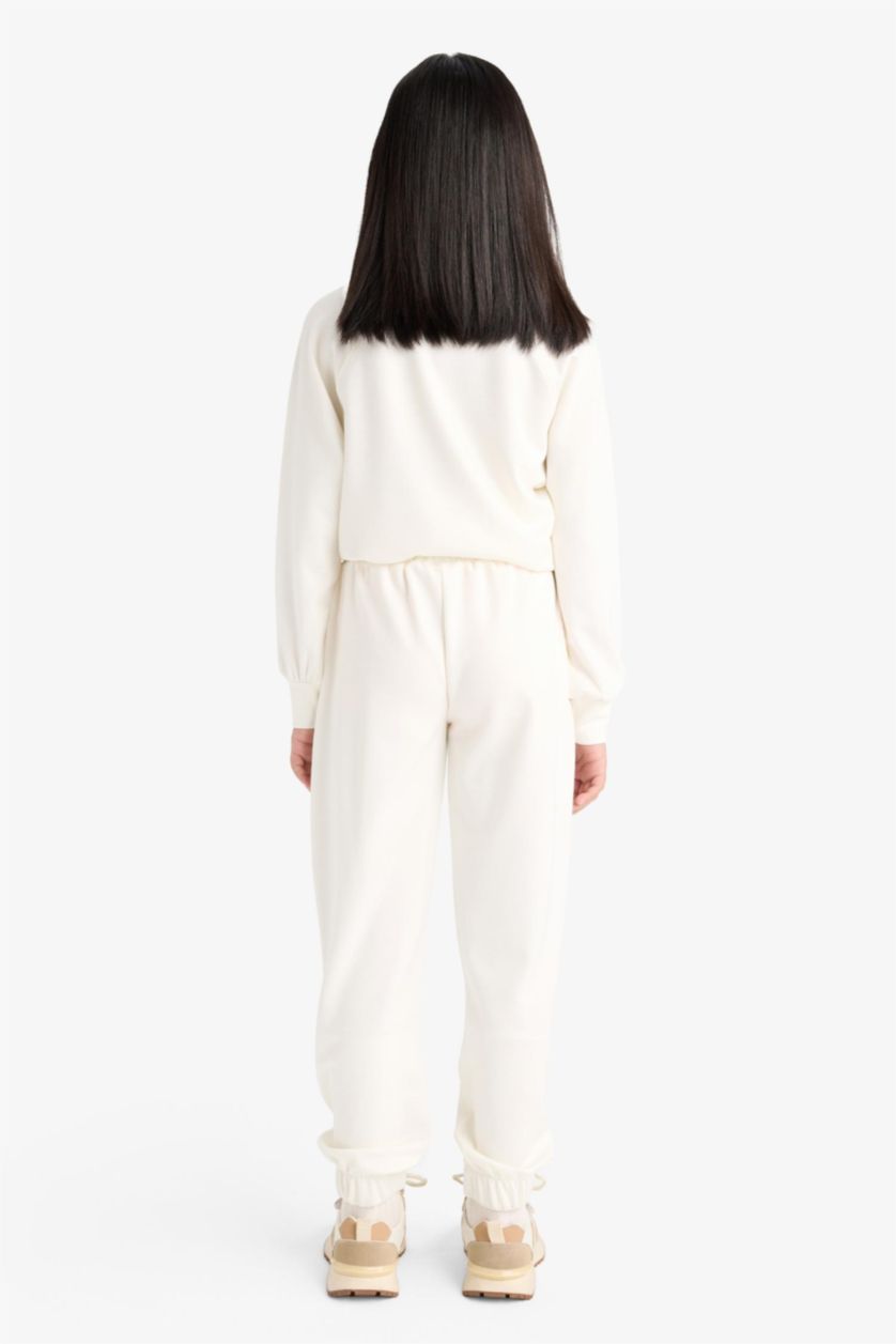 FILLES Écru Jogging à taille élastique pour fille
