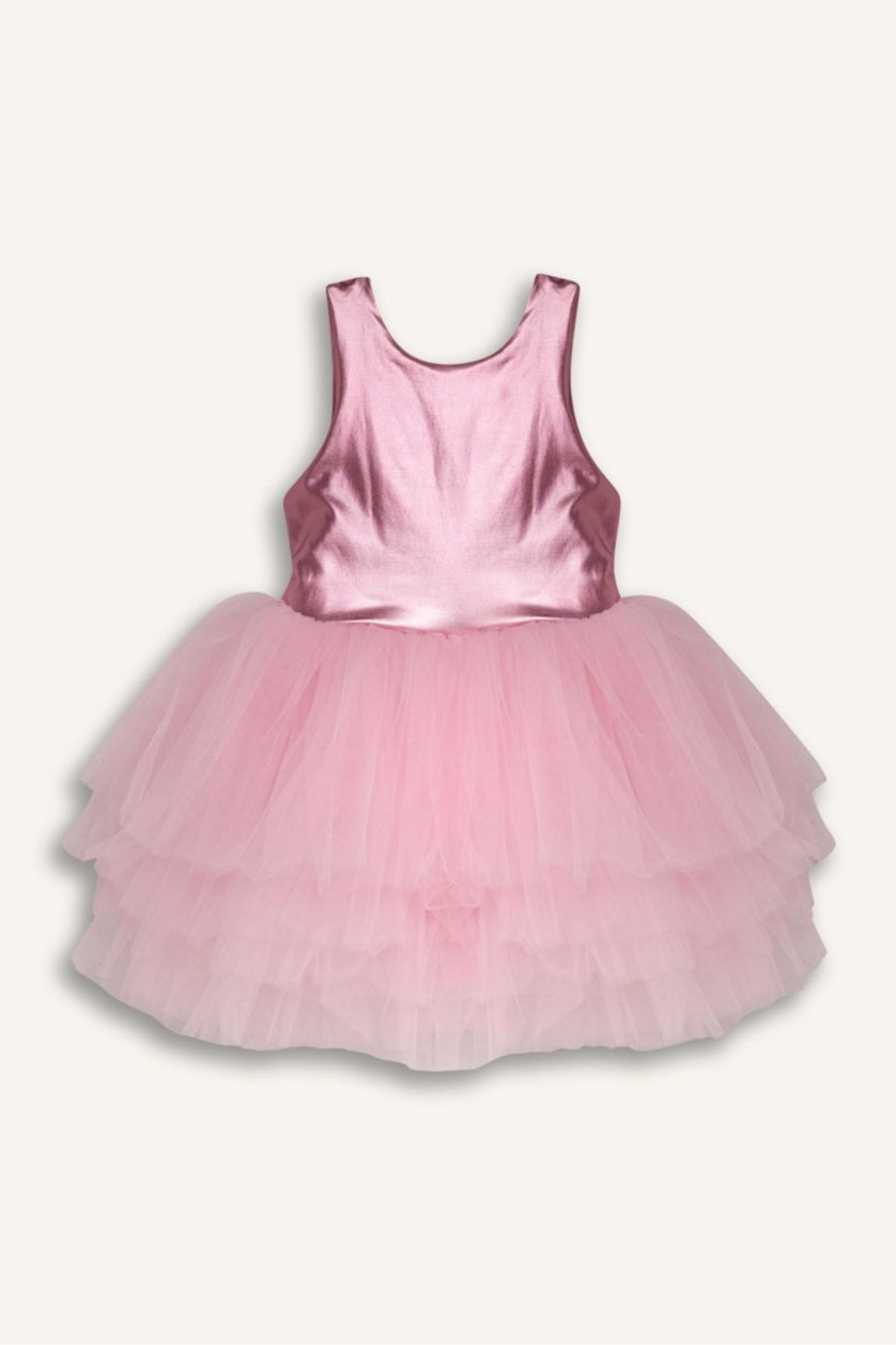 Kız Bebek Açık Pembe Le Mabelle x DeFacto Askılı Tütü Etekli Elbise Kız Bebek