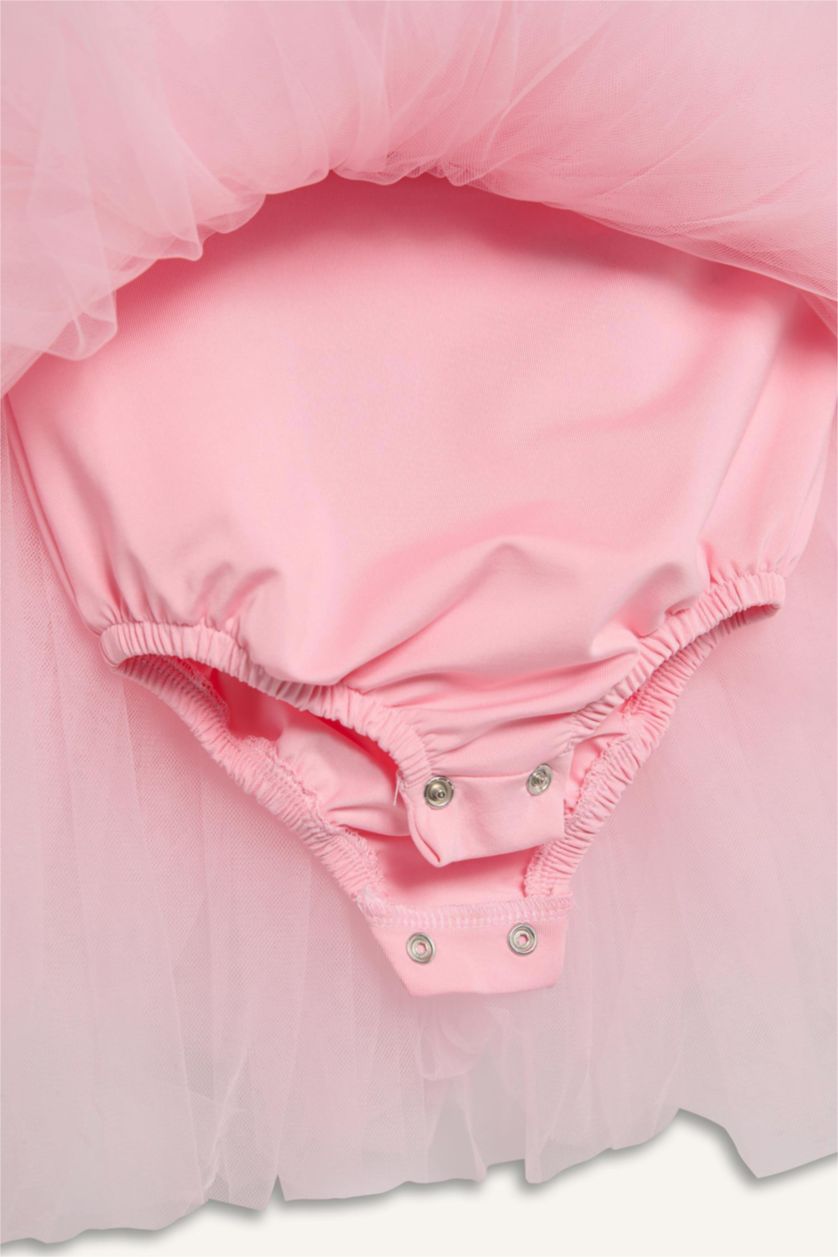 Kız Bebek Açık Pembe Le Mabelle x DeFacto Askılı Tütü Etekli Elbise Kız Bebek