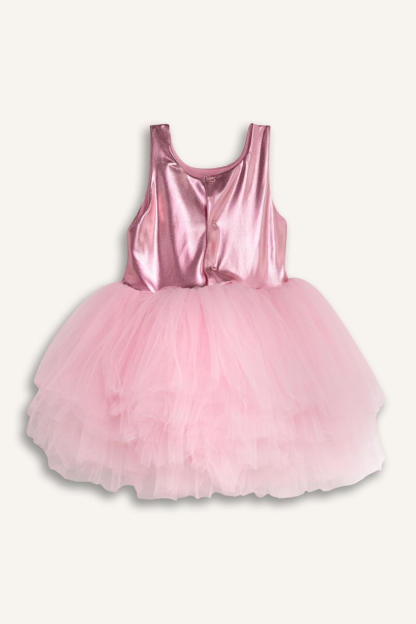 Kız Bebek Açık Pembe Le Mabelle x DeFacto Askılı Tütü Etekli Elbise Kız Bebek