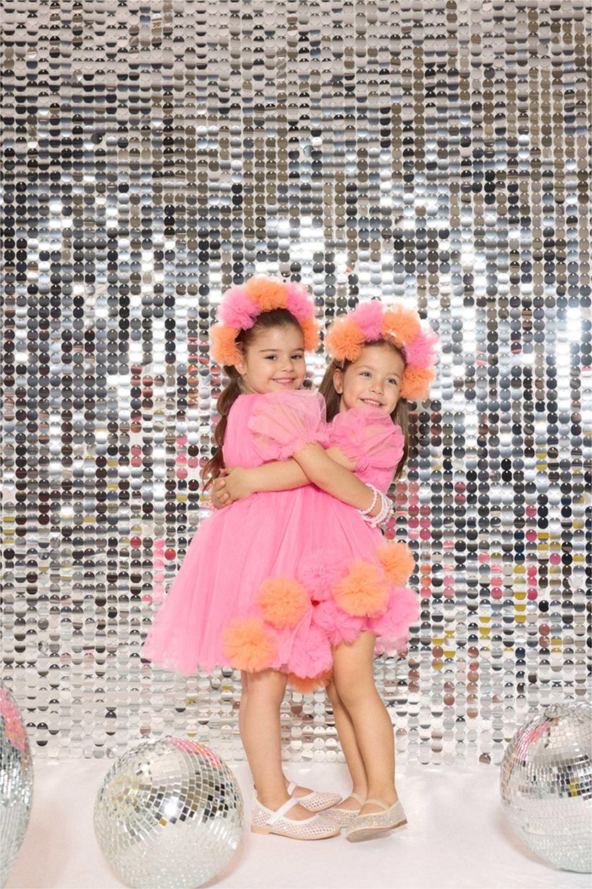 Baby Girls Pink Le Mabelle x DeFacto Baby Girl Tulle Dress Crown 2 Piece Set