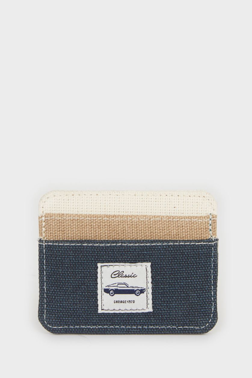 Erkek Lacivert Erkek Etkiket Baskılı Kartlık