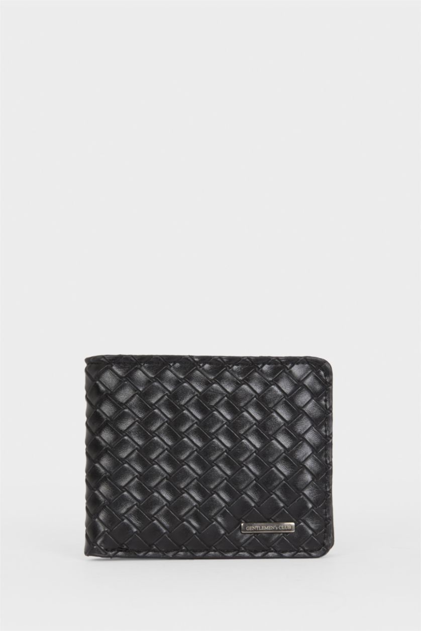 رجال أسود محفظة جلد صناعي