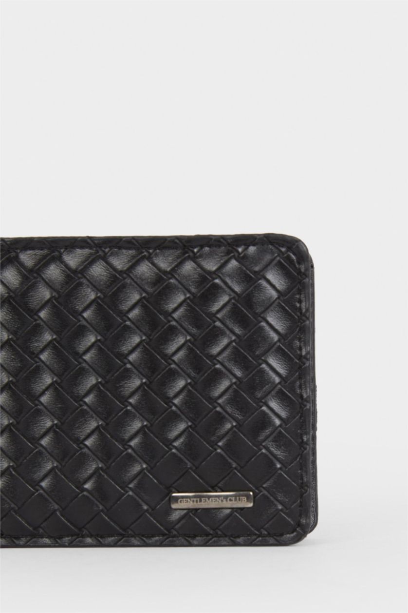 رجال أسود محفظة جلد صناعي