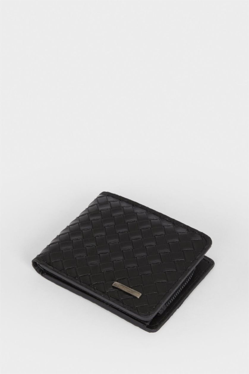 رجال أسود محفظة جلد صناعي