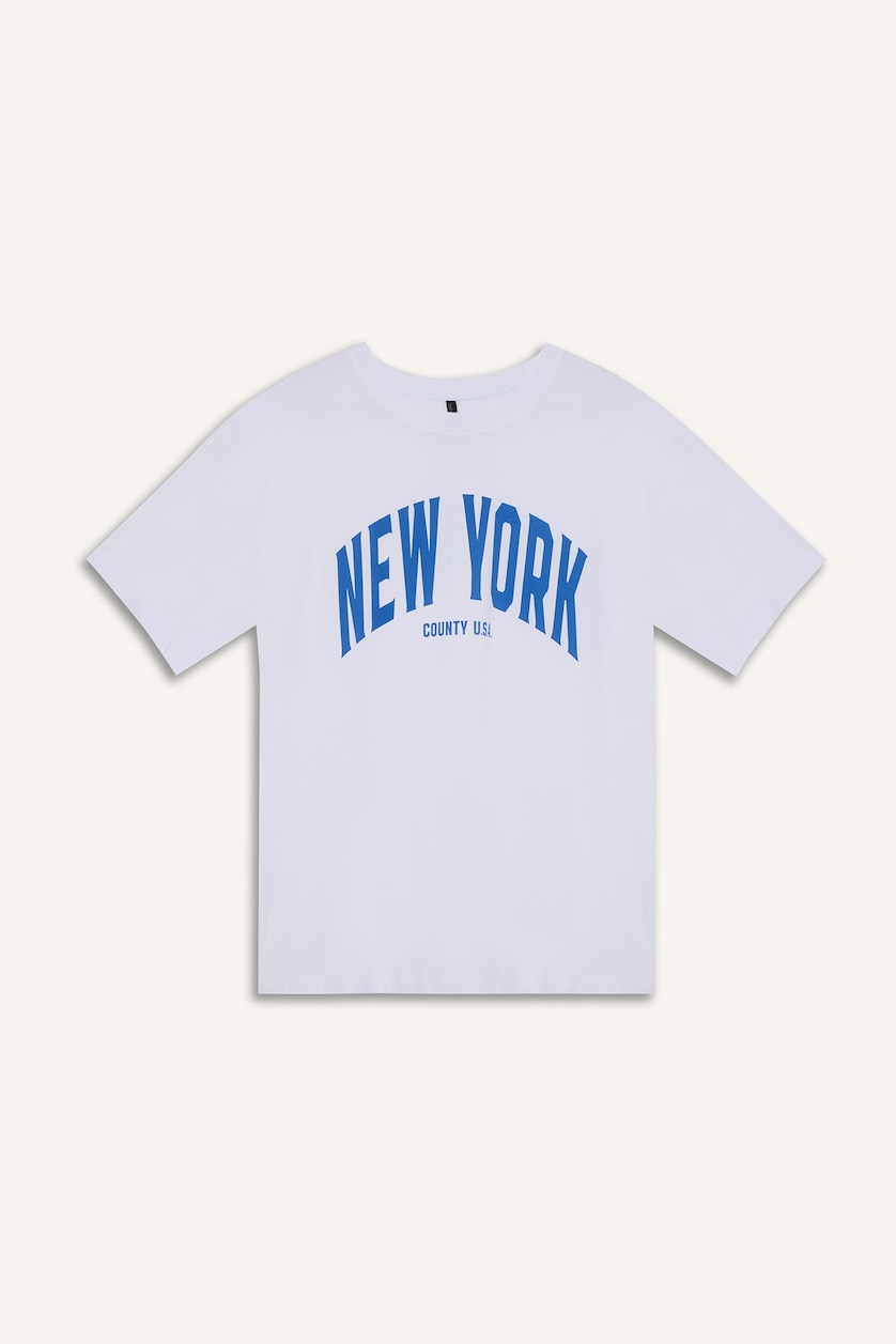 حريمي بيج فاتح Oversize Fit Short Sleeve T-Shirt