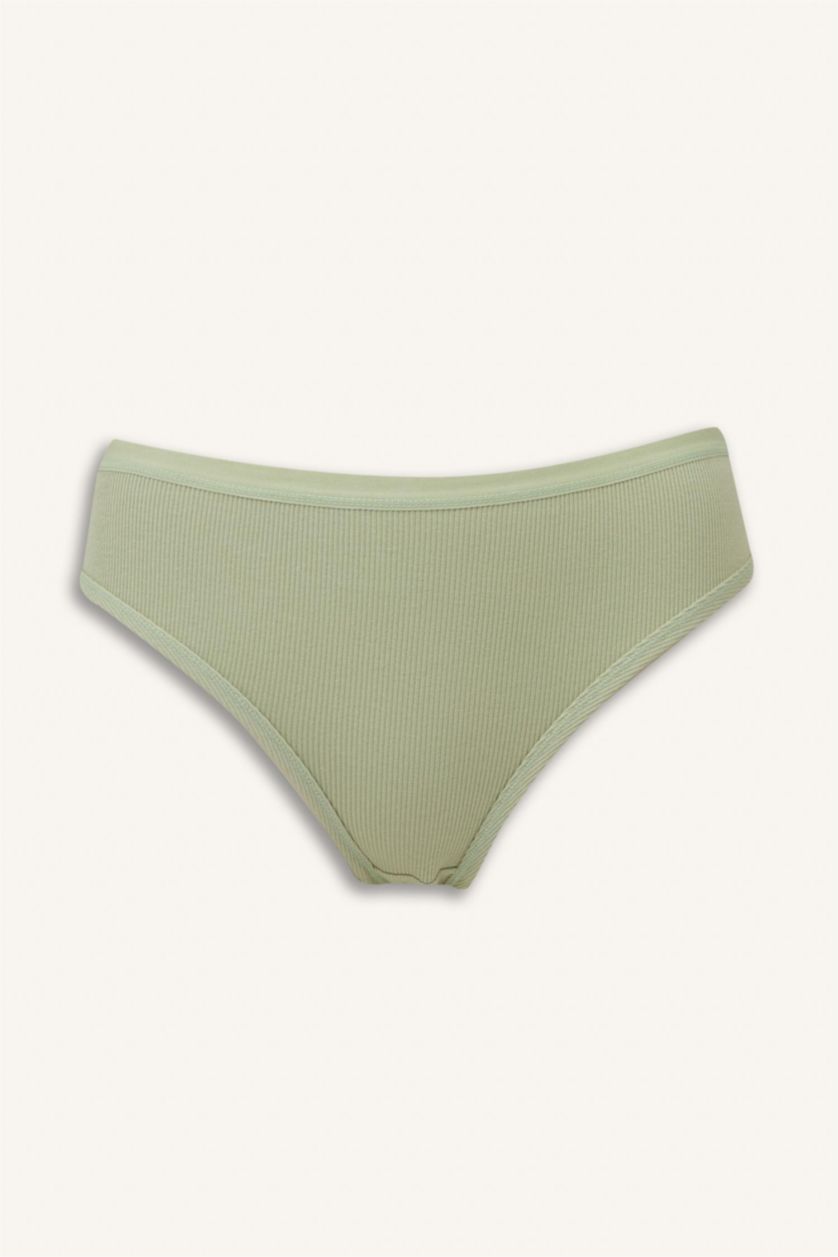 Kadın Açık Pembe Ribana 3'lü Brief Külot