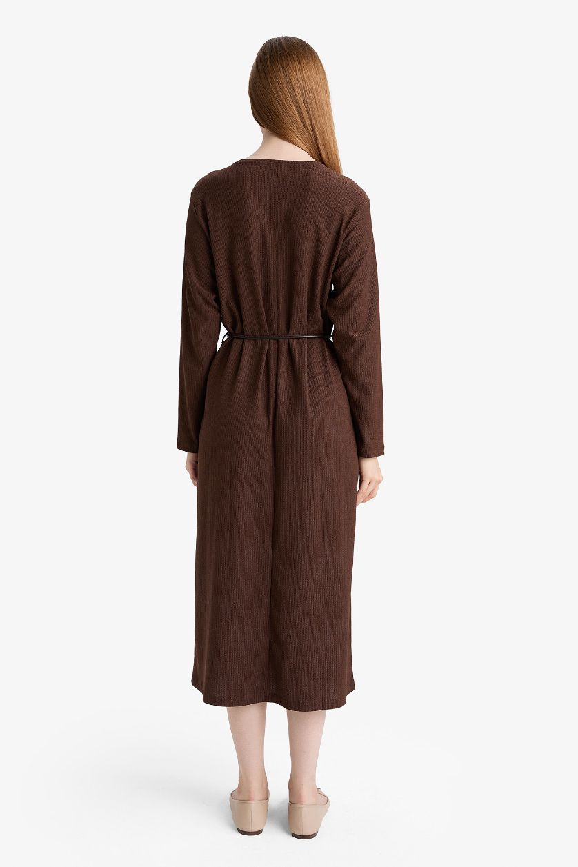 Woman Brown Regular Fit Dress