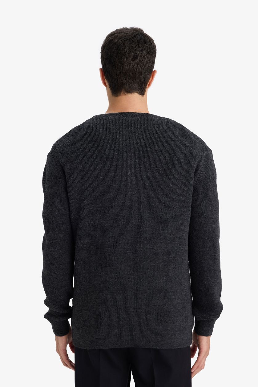MAN Dark Anthracite Standard Fit Knit Pullover