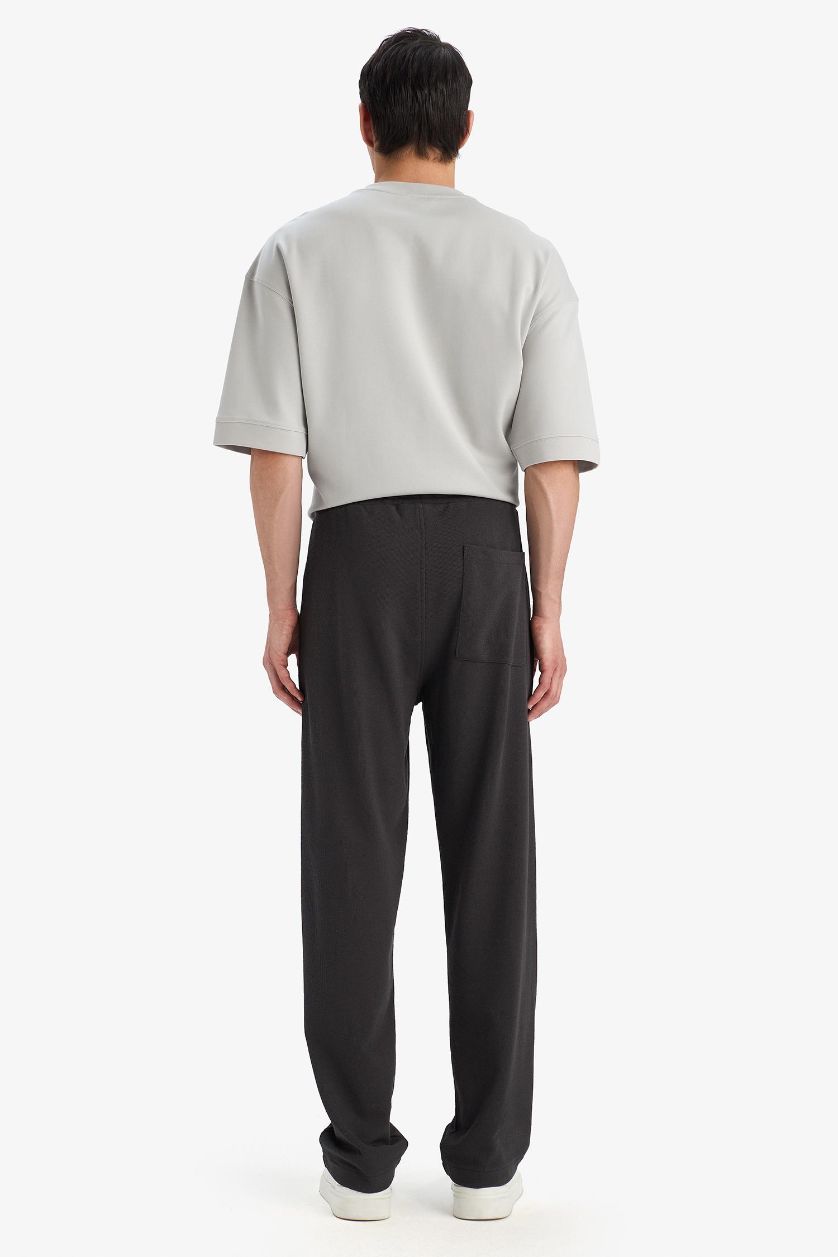 رجال أنثرا بنطرون وايد ليج وايد ليج بثلاثة جيوب