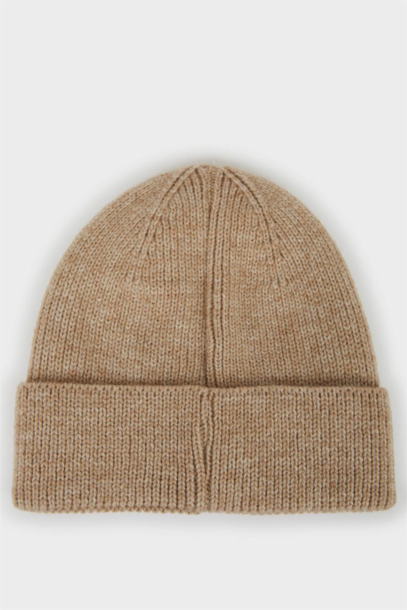 Kadın Vizon Kadın Fiyonk Detaylı Triko Bere