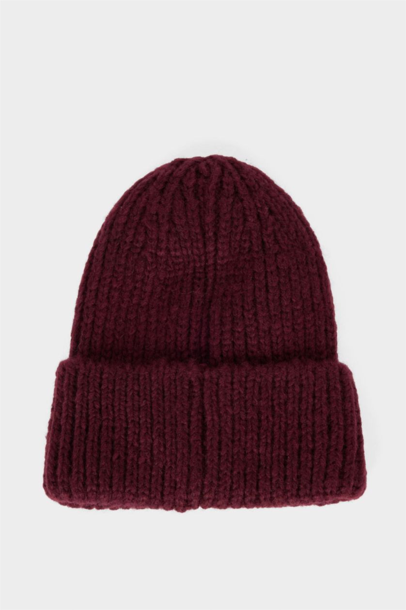 Kadın Kiremit Kadın Dokuma Etiketli Bere