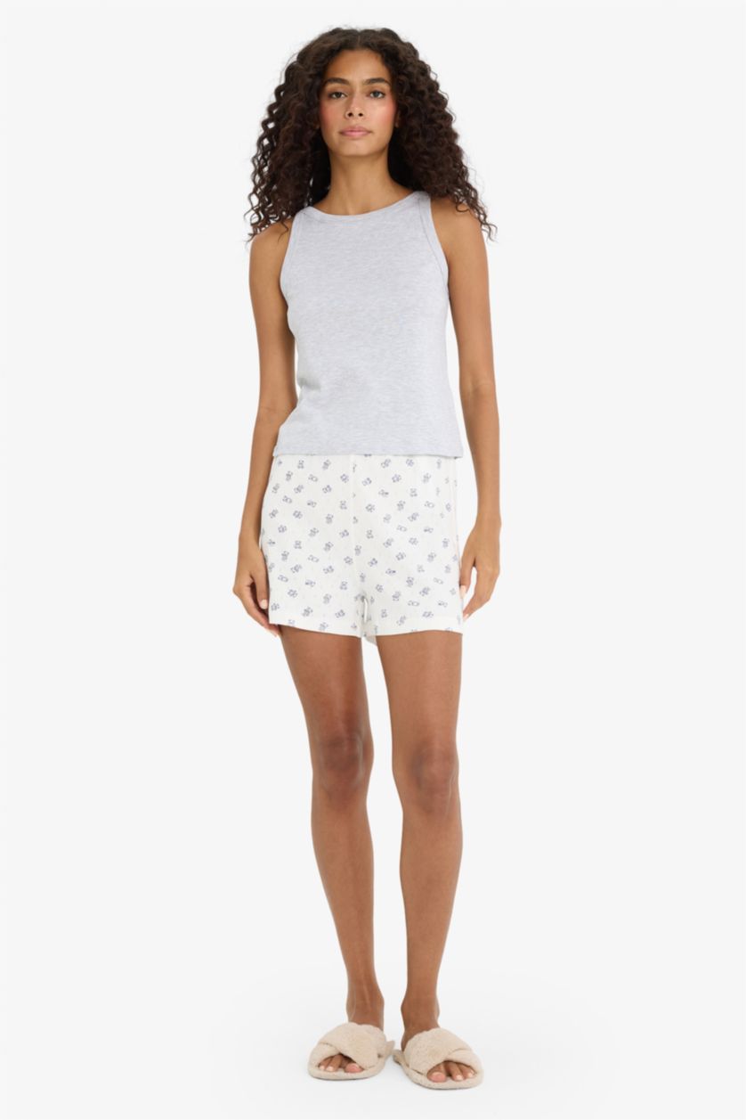 Kadın Gri Melanj Basic Düz Atlet