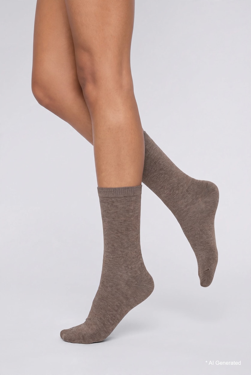 نساء بني 5 Piece Long sock