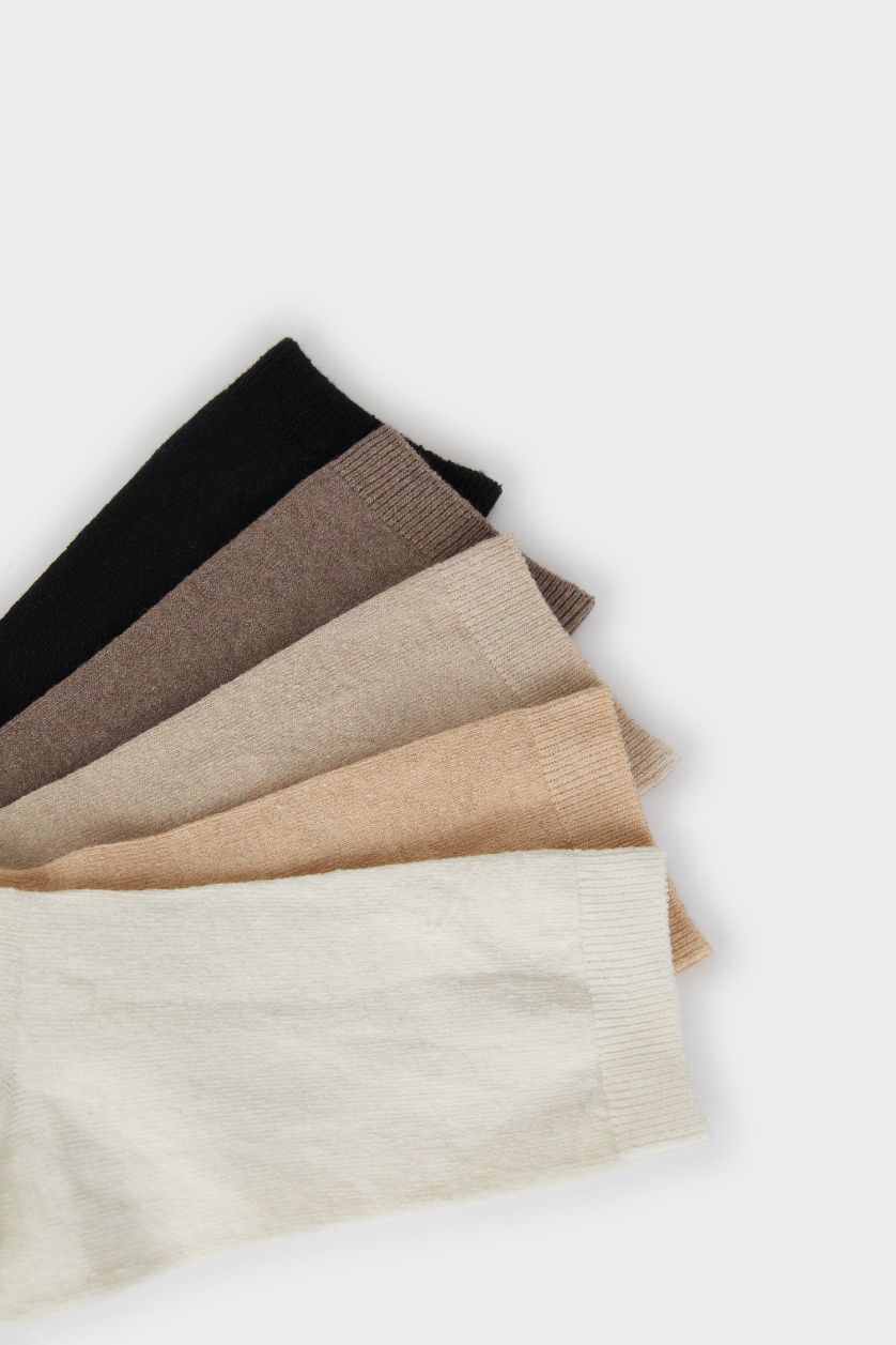 حريمي بني شرابات طويلة حريمي - 5 قطع