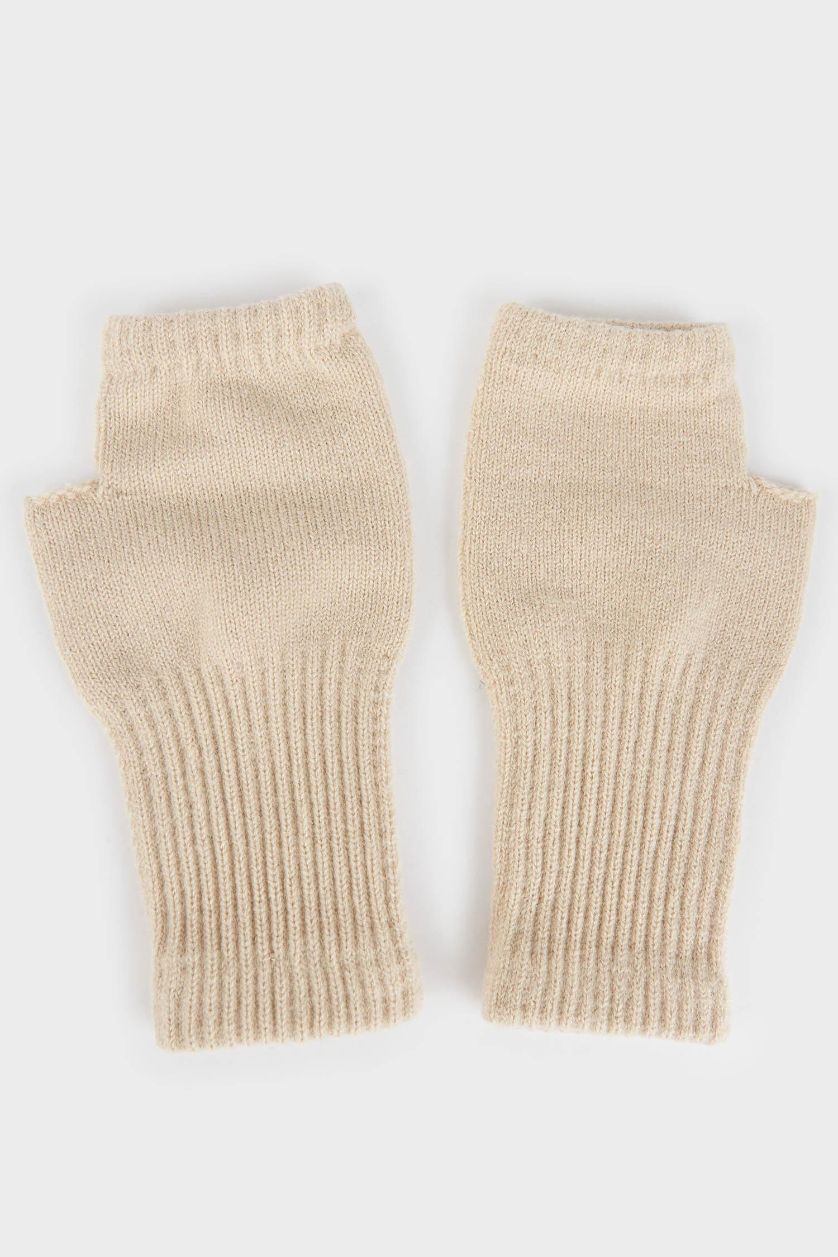 Kadın Bej Kadın Pamuklu Eldiven