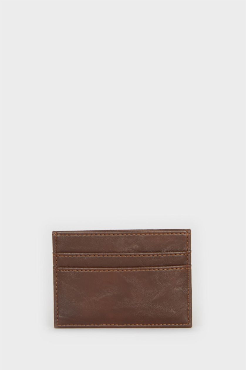 رجال بني محفظة بطاقات جلد صناعي