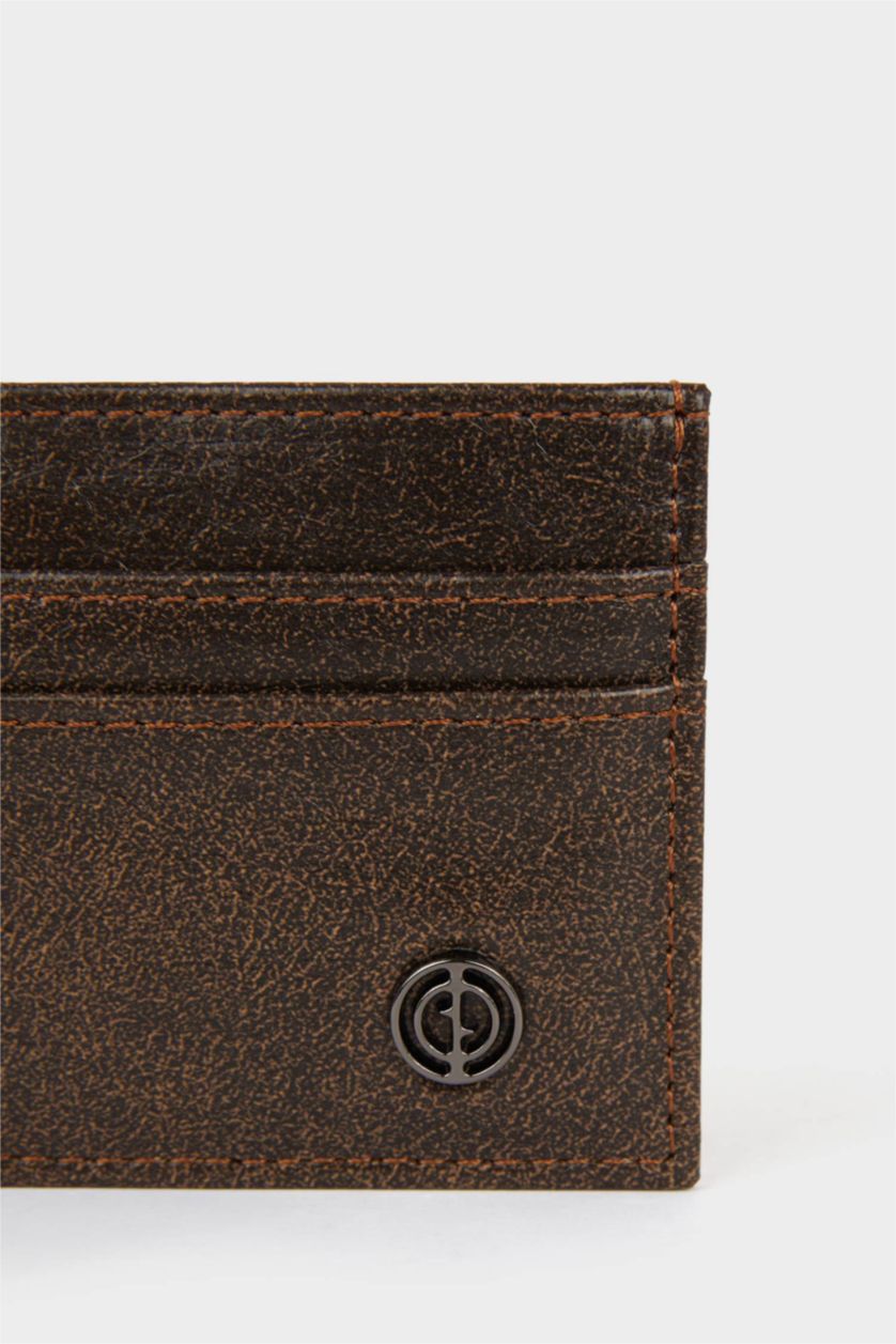 رجال بني محفظة بطاقات جلد صناعي