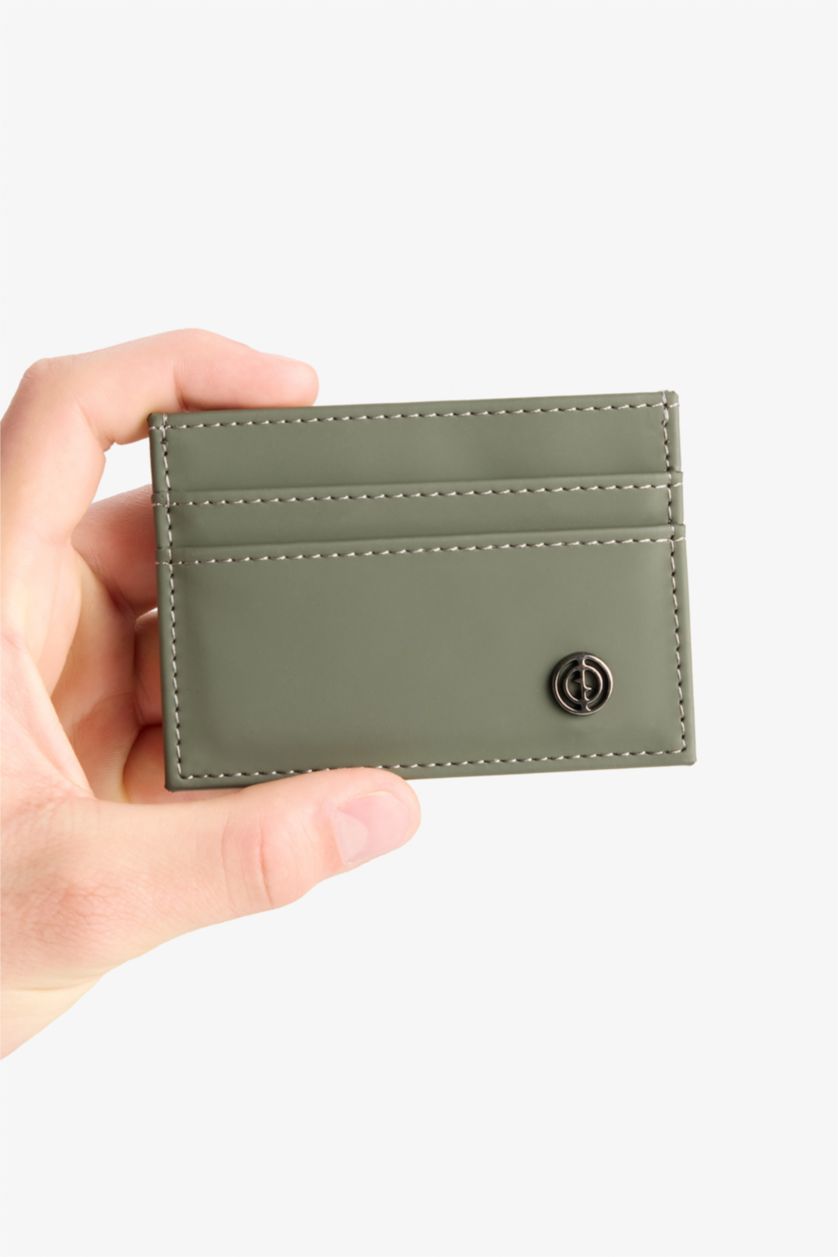 MAN Khaki Man Faux Leather Business Card Wallet