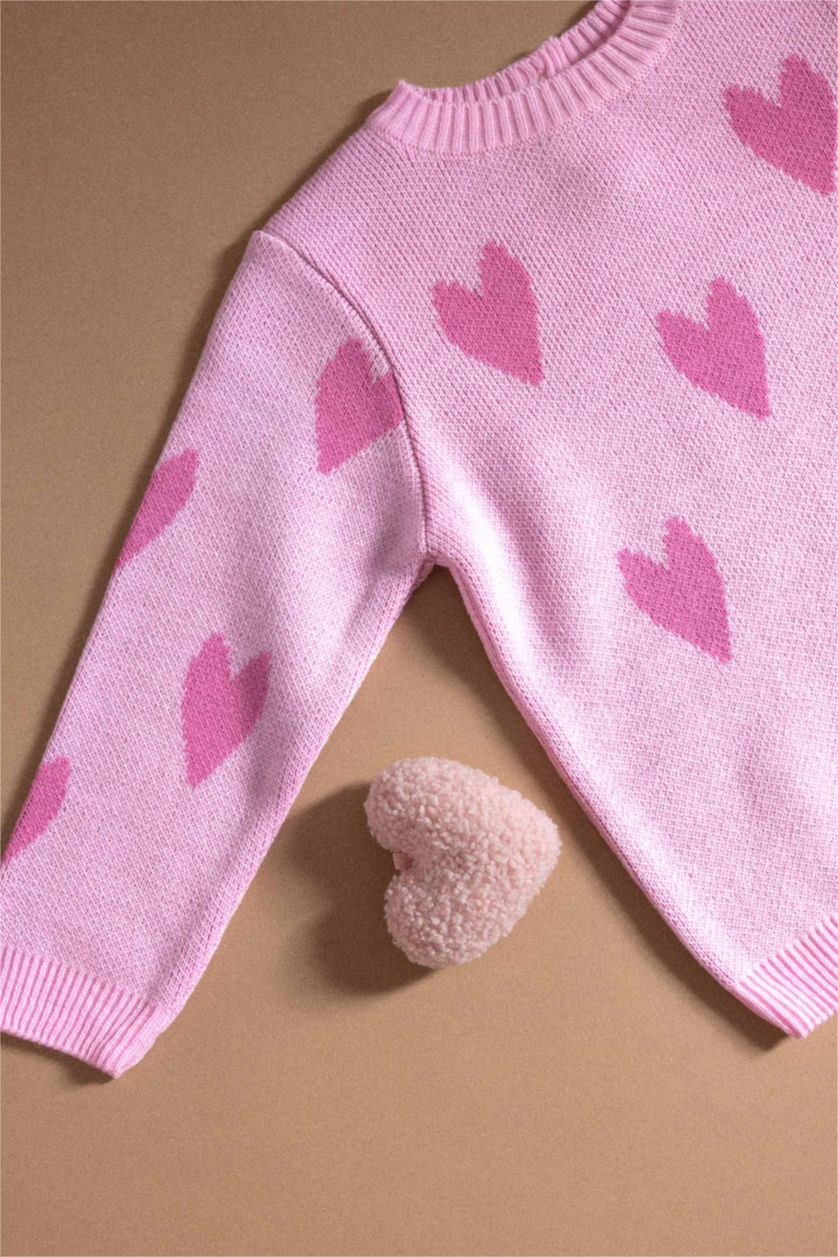 Baby Girl Light Pink 2 piece Regular Fit Crew Neck Set