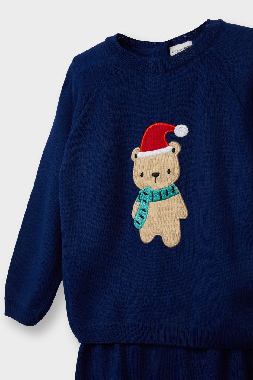 Baby Boy NAVY 2 piece Regular Fit Crew Neck Set