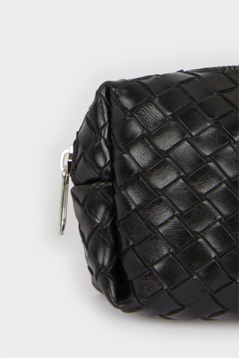 Kadın Siyah Kadın Suni Deri Bozuk Para Çantası