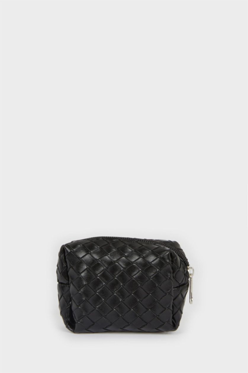 Kadın Siyah Kadın Suni Deri Bozuk Para Çantası