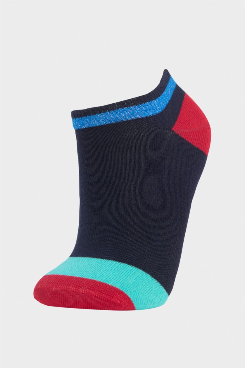 Erkek Çocuk - Genç Erkek Karma Basıc Düz 5'li Pamuklu Patik Çorap Erkek Çocuk