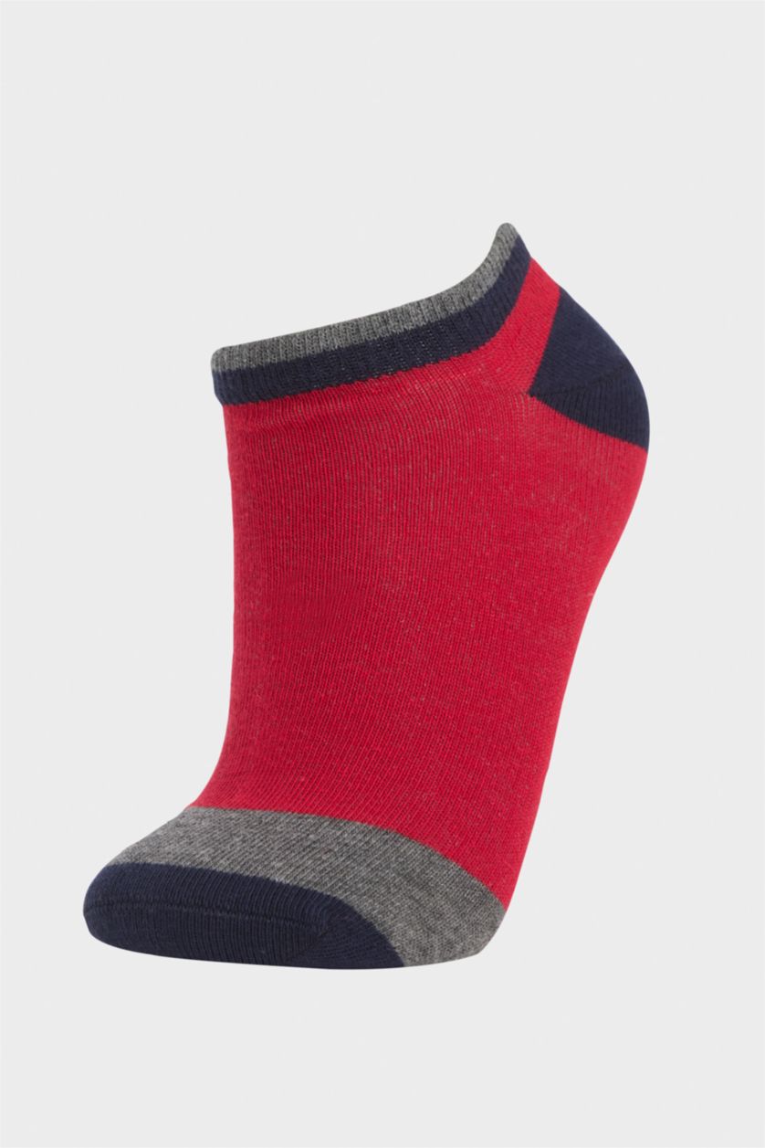 Erkek Çocuk - Genç Erkek Karma Basıc Düz 5'li Pamuklu Patik Çorap Erkek Çocuk